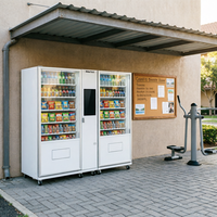 Distributeur automatique de boissons et de collations commercial avec SDK, acceptant cartes de crédit et pièces, options multiples
