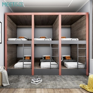 Lits superposés modernes en bois pour adultes, cabines de couchage pleine grandeur inspirées des capsules spatiales pour hôtels, appartements, hôpitaux, écoles - Product Image 5