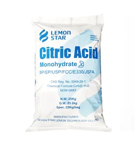 Cas no. 5949-29-1/77-92-9 monohydrat/khan axit citric cho phụ gia thực phẩm