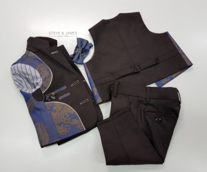 Meilleures ventes : Costumes d'affaires sur mesure pour hommes Steve & James, en laine 100% premium, anti-plis et respirants - Product Image 2