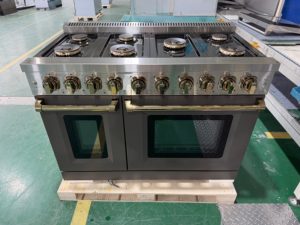 48 Range 7.0 Cu. Ft. Double Oven <b>Gas</b> Stove 8 Burner Convection <b>Gas</b> Oven Triple Layer Glass Door Auto Re-ignition Household - Product Image 2