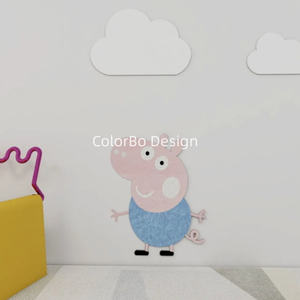 แผงผนังเล็กๆรูปหมู<span class=keywords><strong>น้อย</strong></span>จอร์จเป็นมิตรต่อสิ่งแวดล้อมทันสมัยสำหรับตกแต่งห้องของเด็ก - Product Image 1