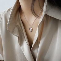 S925 Sterling Silver Heart Collier Ornement INS 18K Or Hommes Collier Cool Brillant Amant Couple Collier Pour Femmes Hommes