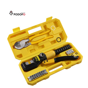 Outil de sertissage <span class=keywords><strong>hydraulique</strong></span> manuel de qualité industrielle Podofo 12 <span class=keywords><strong>à</strong></span> 2/0 10T pour les bornes de fils électriques, utilisation en construction, ODM et OEM - Product Image 1