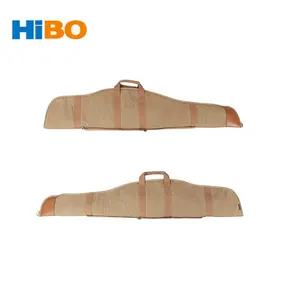 HIBO आउटडोर शिकार बैग ले जाने Tourbon नरम foldable कैनवास और चमड़े के बैग