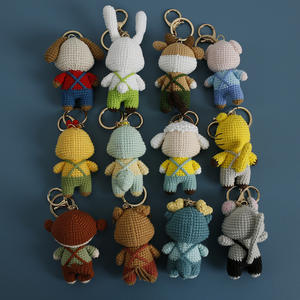 QX 2026 Hot Hand Knitting Amigurumi <b>Crochet</b> Mini Stuffed Animal Doll Keychains Handmade <b>Plush</b> Keychains - Product Image 3