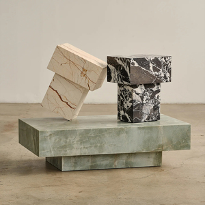 Mesa de Centro de Cuarzo <span class=keywords><strong>Esmeralda</strong></span> Natural de Estilo Retro de Lujo Cammy Stone, Moderna y Baja, para Sala de Estar, <span class=keywords><strong>Villa</strong></span>, <span class=keywords><strong>Hotel</strong></span>, Hogar - Product Image 4