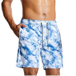 Men's Casual Summer Mid-Length Swim Shorts <b>100</b>% <b>Polyester</b> Elastic Customizable Logo Beach Hawaii Pattern Pockets Plain Dyed - Product Image 4