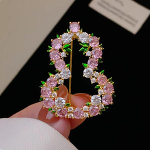 Superbes Boucles d'oreilles et Broches Élégantes pour Femme en Alliage de Zircon Creux en Forme de Gourde de <span class=keywords><strong>Jardin</strong></span>, Style Français Haut de Gamme - Product Image 2