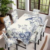 Housse de chaise de salle à manger Kongyu Home Textiles en Spandex extensible, motif floral et oiseaux, ajustement universel élastique, vente en gros