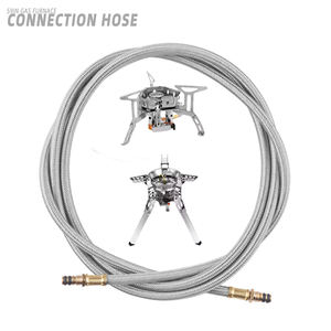 Tuyau d'extension de réchaud de camping en plein air Tuyau de gaz tressé haute pression-80/100/<span class=keywords><strong>150</strong></span>/200cm Ligne de réchaud de camping en acier inoxydable - Product Image 1