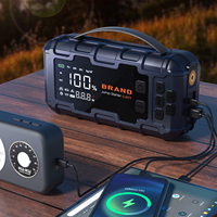 Démarreur de secours 4-en-1 16000 mAh avec compresseur d'air, crête de 4000 A, 160 PSI pour voitures essence 8.0L, diesel 6.0L, camions, SUV, bateaux
