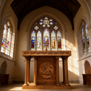 Mesa de Altar de Madera Cristiana, Material Sostenible para Iglesia, Teatro, <span class=keywords><strong>Seminario</strong></span> y Escuelas Teológicas - Product Image 4