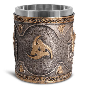 Jarra Vikinga con Diseño de Calavera y Serpiente, Jarra Nórdica, Taza Vikinga de Thor, Tazas Creativas con Motivos Vikingos Mitológicos Noruegos - Product Image 3