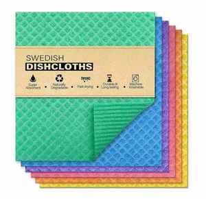 Vente en gros de chiffons à vaisselle suédois écologiques biodégradables personnalisés avec logo, chiffons de nettoyage pour la cuisine - Product Image 2