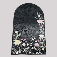 Nouveau Design Or Diamant Velours Meilleure Vente Impression 3d Personnalisable Haute Qualité Moderne Pèlerinage Secteur Tapis Direct Chine