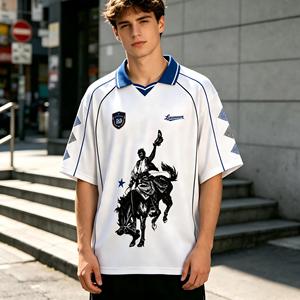 Camiseta de Fútbol con Cuello Polo, Diseño Personalizado ODM, Bordado, Insignia, Pedrería, Impresión, Transpirable, Venta al Por Mayor para Equipos - Product Image 1