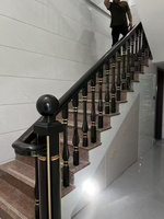 Rampe d'escalier décorative moderne personnalisée en alliage d'aluminium, balustrade de sécurité, clôture écologique, finition thermolaquée imperméable pour