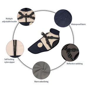 Confortável Reflexivo Inverno Quente Pet Jacket para Galgos Puppy Waterproof Soft <span class=keywords><strong>Dog</strong></span> Clothes Print Pattern Cozy <span class=keywords><strong>Vest</strong></span> - Product Image 5