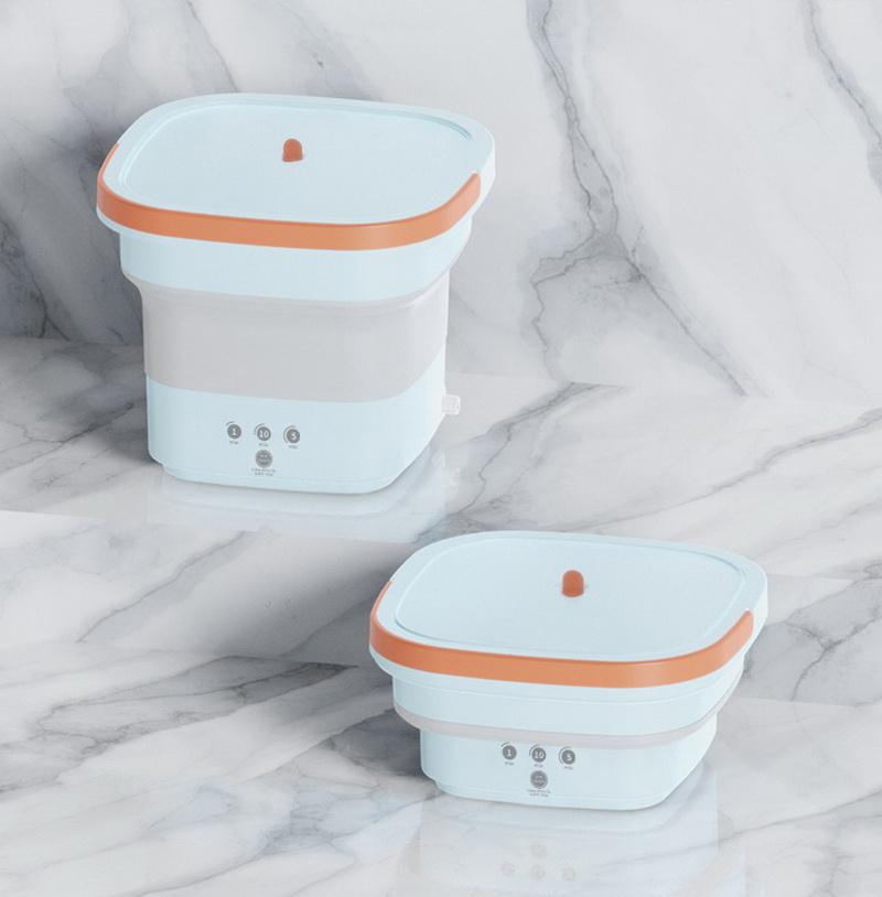 Azul + estampado azul + drenaje cesta