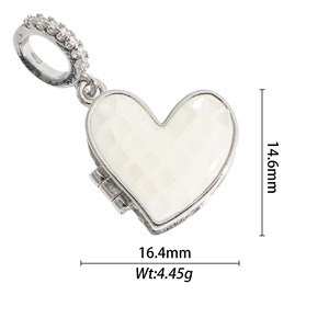 Heart Cross Pendant Necklace Findings 18k Gold Plated Copper DIY Jewelry Making Components For Necklace Accessories - Product Image 2