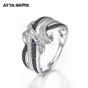 Real personalizado de boda de diamante anillo azul chapado en oro anillo de los hombres de la joyería de la plata esterlina <span class=keywords><strong>925</strong></span> - Product Image 2