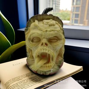 Linterna de calabaza de Halloween, decoraciones de resina, accesorios para exteriores que funcionan con pilas - Product Image 3