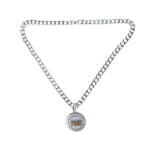 Großhandel Luxus MVP Anhänger Award Anpassbare 15mm Edelstahl Halskette Ketten Drehbares Design Diamant stein für Kinder - Product Image 3