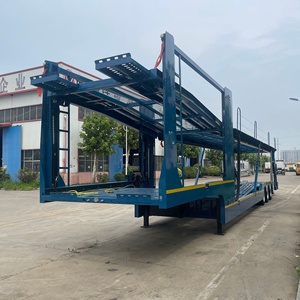 Pont d'airbag à <span class=keywords><strong>3</strong></span> <span class=keywords><strong>essieux</strong></span> Personnalisation Porte-<span class=keywords><strong>voiture</strong></span> à 10 positions <span class=keywords><strong>Remorque</strong></span> de transport de voitures de tourisme à 8 positions - Product Image 5