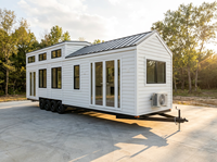 Maison préfabriquée moderne importée de Chine sur roues, maison modulaire mobile, remorque portable de 20 pieds, villa à construction rapide, espace de vie
