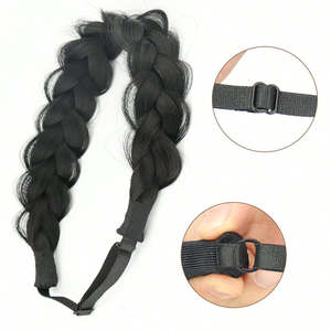 Bridal <b>Braided</b> Hairband Synthetic Wig Extension High Temperature Wire Hair <b>Accessory</b> For Women Wedding Headwear - Product Image 3