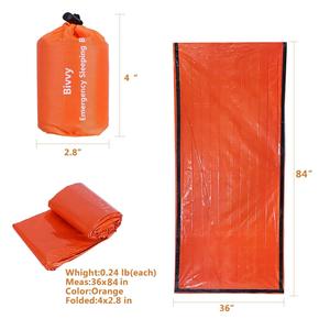 Sac de couchage portable d'urgence, protection thermique en Mylar, sac de couchage de survie - Product Image 2