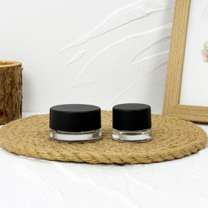 Nuevo producto Embalaje personalizado Blanco Redondo 5ml 7ml 9ml Pequeño concentrado Frascos de vidrio a prueba de niños con tapas CR - Product Image 2