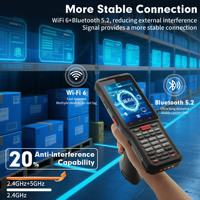 Terminal Portátil con Teclado Físico de 30/38/47 Teclas, Android 14, Batería de 9000 mAh, Intercambio en Caliente, Escáner de Código de Barras Industrial Zebra WMS, PDA