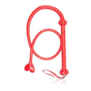 Moglovers Bondage Rood Pu Lederen Zweep Leren Paard Zweep Slavin Zweep Voor Vrouwen - Product Image 2
