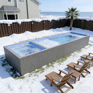 Piscine hors sol de luxe en fibre de verre, spa de natation, jacuzzi, mosaïque, jardin, famille, enfants, couleur personnalisée - Product Image 6