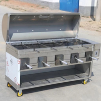 WeWork Rôtissoire Extérieure Robuste à Broche pour Barbecue, Rôtisseur à Charbon 50W 132LBS pour Porc, Agneau, Poulet
