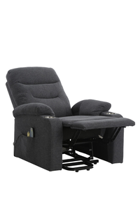 Sofá reclinable de elevación eléctrica de un solo <span class=keywords><strong>motor</strong></span>, un asiento con chenilla y Marco de Metal extensible, portavasos, función de masaje, 1 unidad - Product Image 4