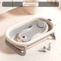 Baignoire pliable pour animaux de compagnie, baignoire pliable pour chiens et chats, baignoire de toilettage portable anti-évasion avec drain pour petits/moyens animaux