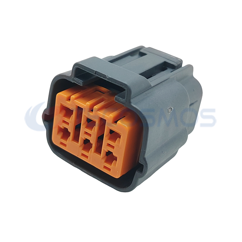 Waterproof IP66 ABS/Nylon Copper Contact Wire Harness Valve Waste Recirculation Plug for Automotive 6-Pin Female 6195-0021