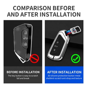 Funda Protectora de Silicona y Aleación de Zinc para Llave de Coche para Vw Golf 8, Carcasa Protectora para Skoda Octavia A8 Mk4 Mk8 <span class=keywords><strong>2020</strong></span> 2021 <span class=keywords><strong>Seat</strong></span> <span class=keywords><strong>Leon</strong></span> Mk4 - Product Image 3