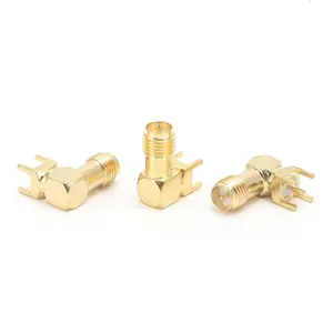 SMA KWE RF Adapter Female/male jack connector Right Angle Solder type Antenna CONNECTOR PCB Mount 14.5MM