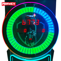Marwey Family Entertainment Center Testeur de force de grande cible Machine de boxe d'arcade à pièces à vendre avec affichage des scores