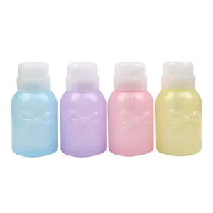 Empty Pump Alcohol Press Lotion Cleaner Bottle Dispenser Make Up Refillable Nail Polish Remover Liquid Container