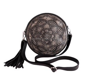 กระเป๋าถือผู้หญิงขนาดเล็กแนววินเทจสไตล์ตะวันตกเครื่องมือเครื่องหนังขนนกหวายมีซิปปิดสำหรับใช้ในชีวิตประจำวัน - Product Image 5