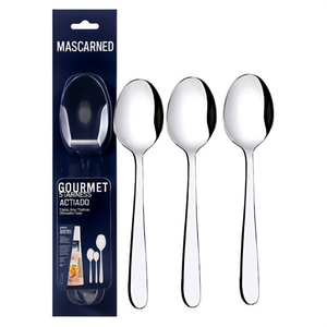 Juego de cucharas de mesa 3 piezas Inox (19,5cm) GOURMET Cromo brillante FF5PN0301 - Product Image 1