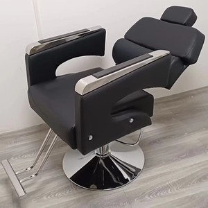 Reclinable Barber Chair for Sale Cheap Hair <strong>Salon</strong> <strong>Pink</strong> <strong>Beauty</strong> <strong>Salon</strong> Furniture Modern Black and Gold <strong>Salon</strong> Furniture 2pcs - Product Image 2