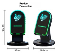 Haut-parleur à induction intelligent créatif, support de téléphone portable, lampe de bureau multifonctionnelle intégrée, mini lampe RGB, haut-parleur Bluetooth