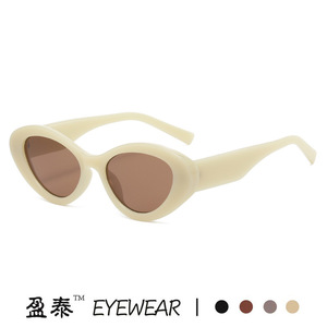 แว่นกันแดดทรงแคทอาย Yingtai Eyewear ป้องกันรังสียูวี 400 กรอบพลาสติก น้ำหนักเบา สำหรับผู้หญิง สีฟ้า - Product Image 3