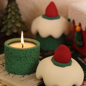 Luxury Concrete Candle Jar Wholesale Customized Bulk Cement Candle Vessel Home Wedding Decor Nordic <b>Large</b> Empty Candle Container - Product Image 4